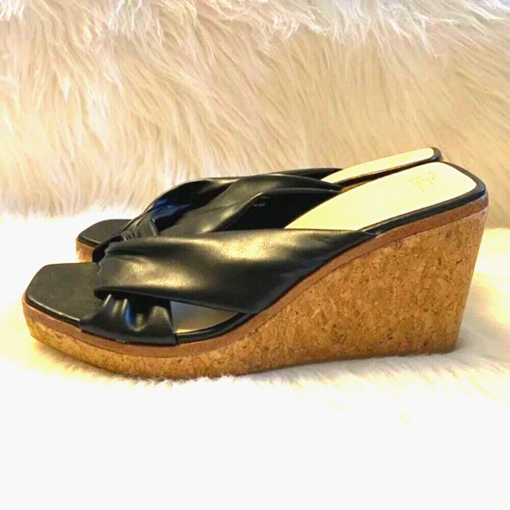 Size: 9 . Wedge High Heel Sandals ...... Black . Time and Tru . New w/ Tags - Picture 5 of 10